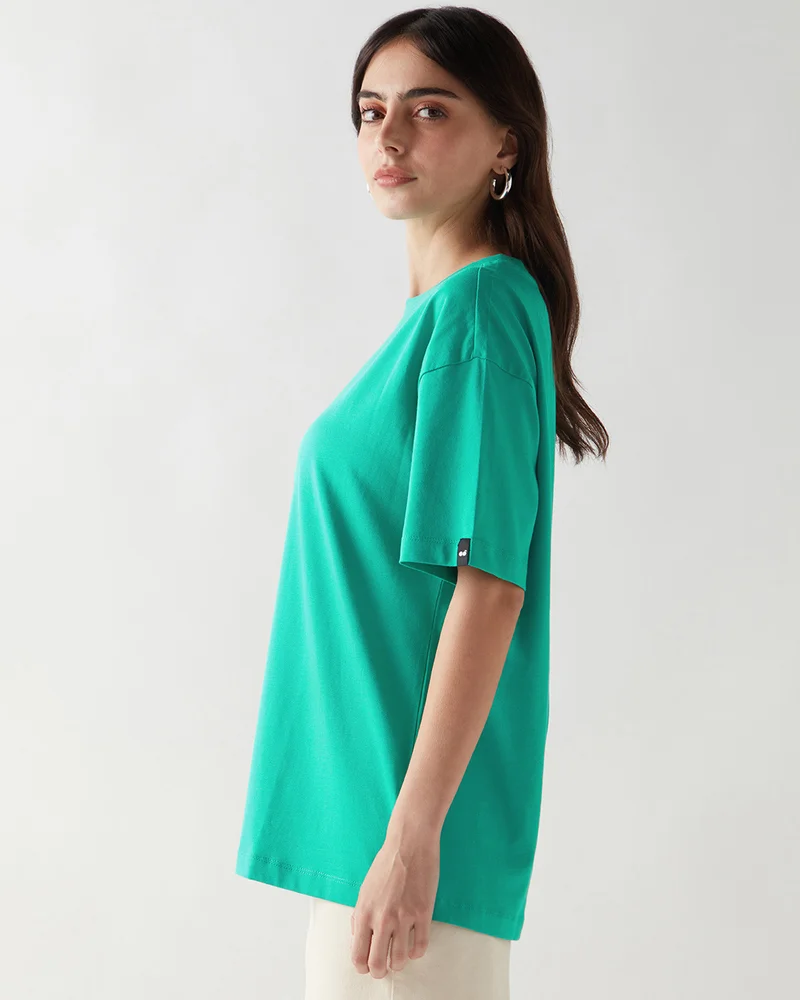بيواكوف Women's Green Oversized T-shirt